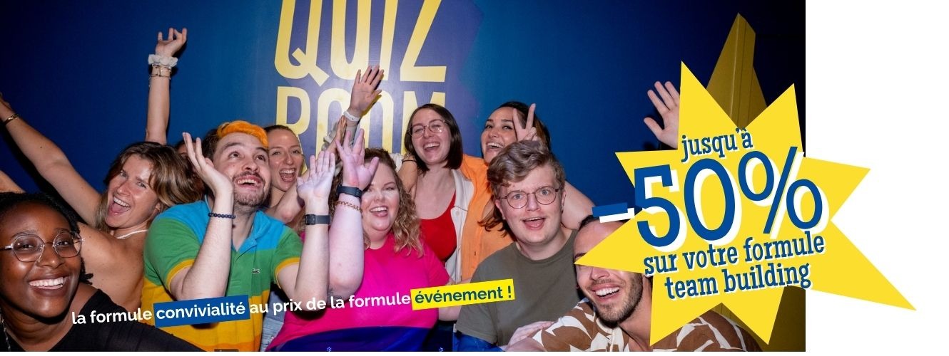 Jusqu'à -50% sur votre team-building !